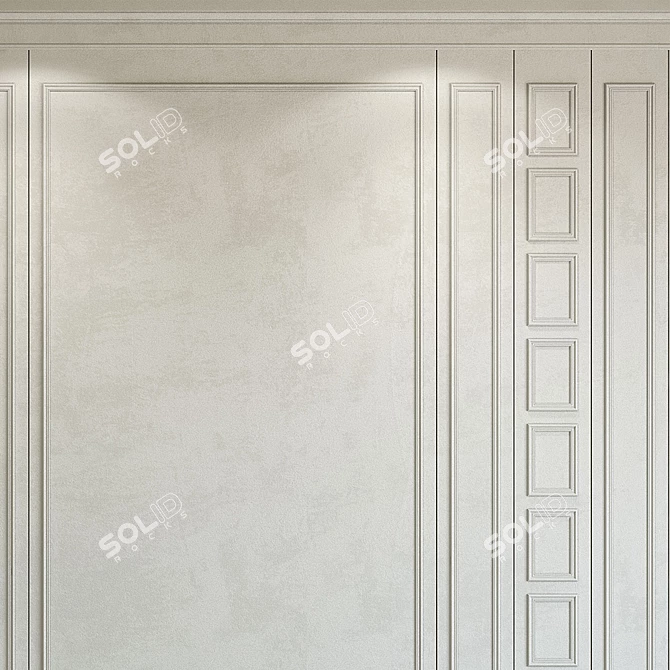 Elegant Plaster with Molding 3D model image 4