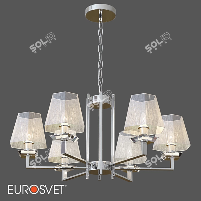 Smart Home Chandelier - Eurosvet Alegria 3D model image 1