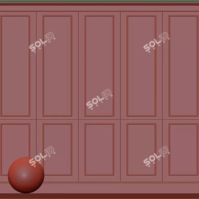 Elegant Molded Decorative Plaster 3D model image 3