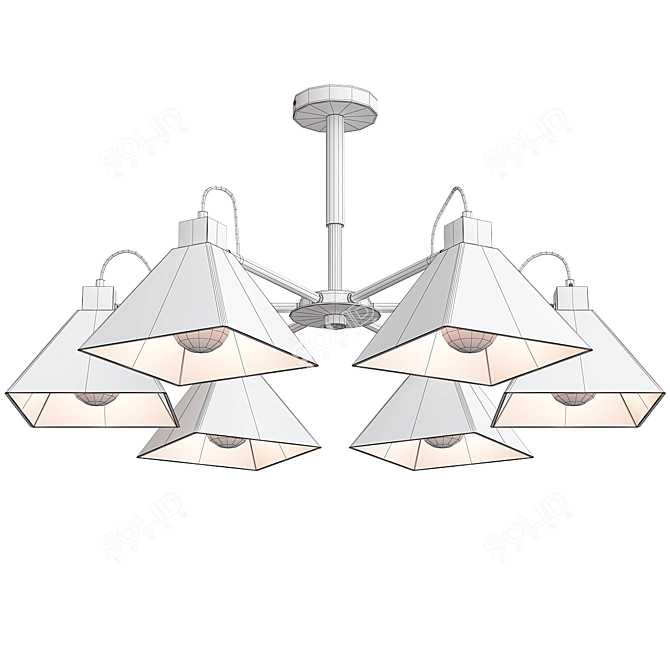 Anzazo Tetra Modern Pendant Light 3D model image 2