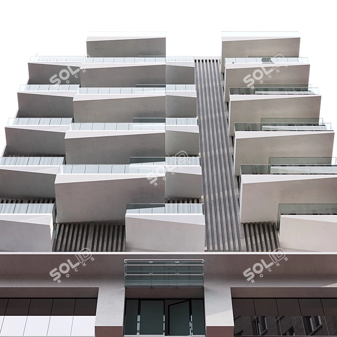 Parametric Designed Residential Building 3D model image 3