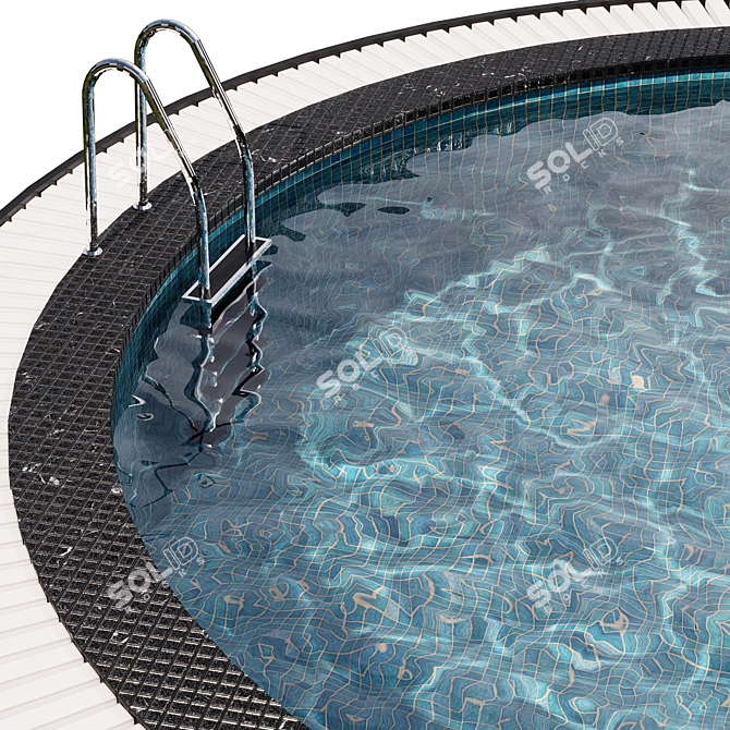 Circular Pool Jacuzzi | Visualize Water Caustics | Vray & Corona Compatible 3D model image 2