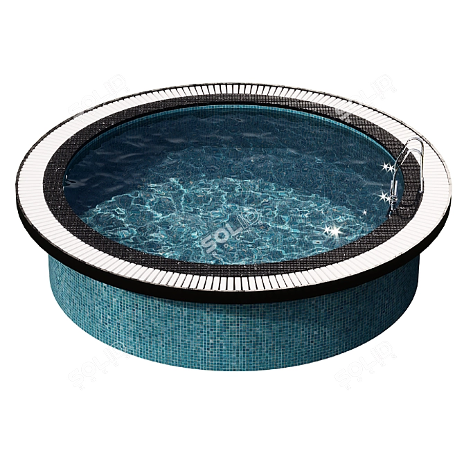 Circular Pool Jacuzzi | Visualize Water Caustics | Vray & Corona Compatible 3D model image 4