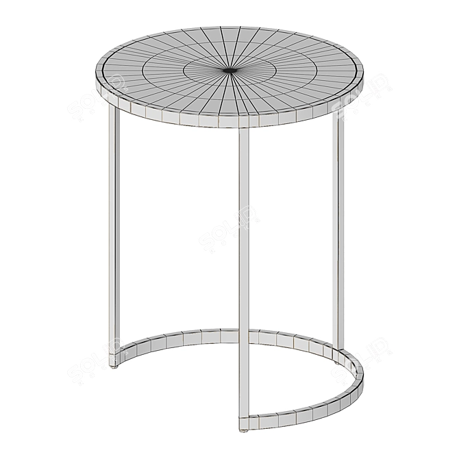 Modern White Marble Interior Table 3D model image 2