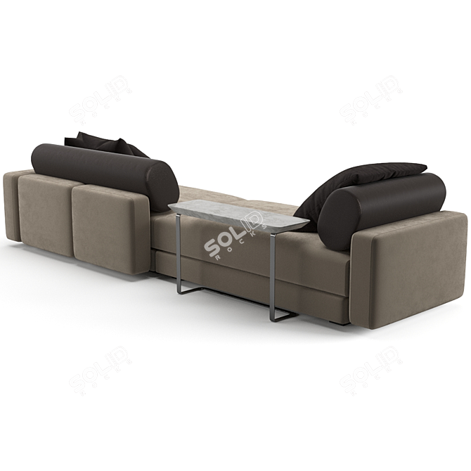 Luxurious Fendi Casa Halston Sofa 3D model image 5