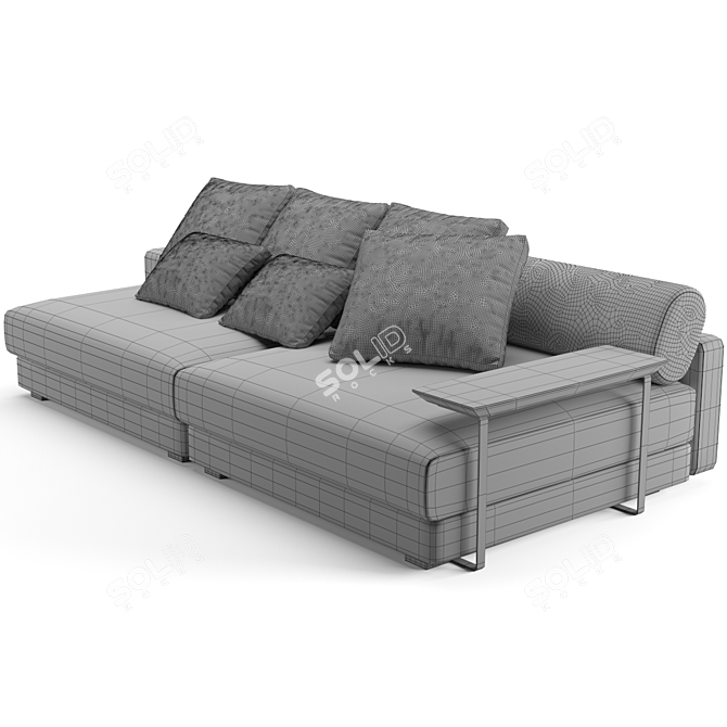 Luxurious Fendi Casa Halston Sofa 3D model image 6