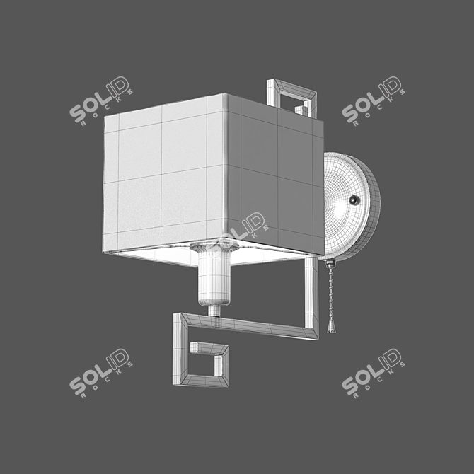 Eurosvet 60115/1 Alma Wall Lamp with Square Lampshade 3D model image 2