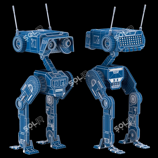 Star Wars Jedi Robot: Highly Detailed 3D Model 3D model image 5