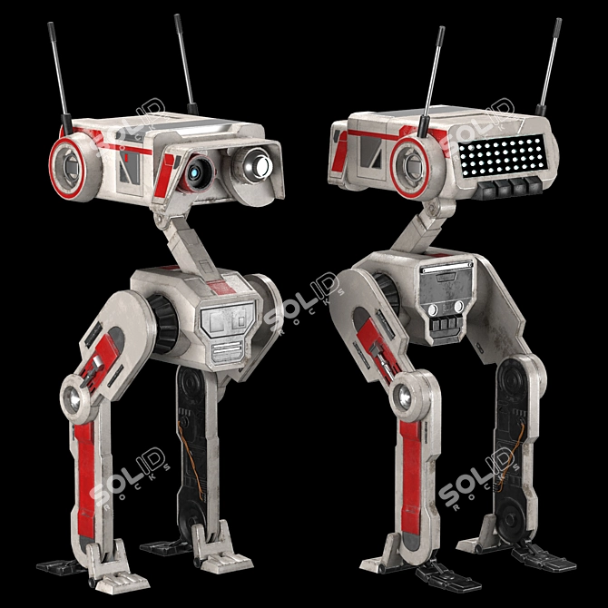 Star Wars Jedi Robot: Highly Detailed 3D Model 3D model image 6