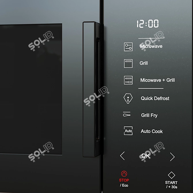 Samsung Grill Fry Microwave 3D model image 3