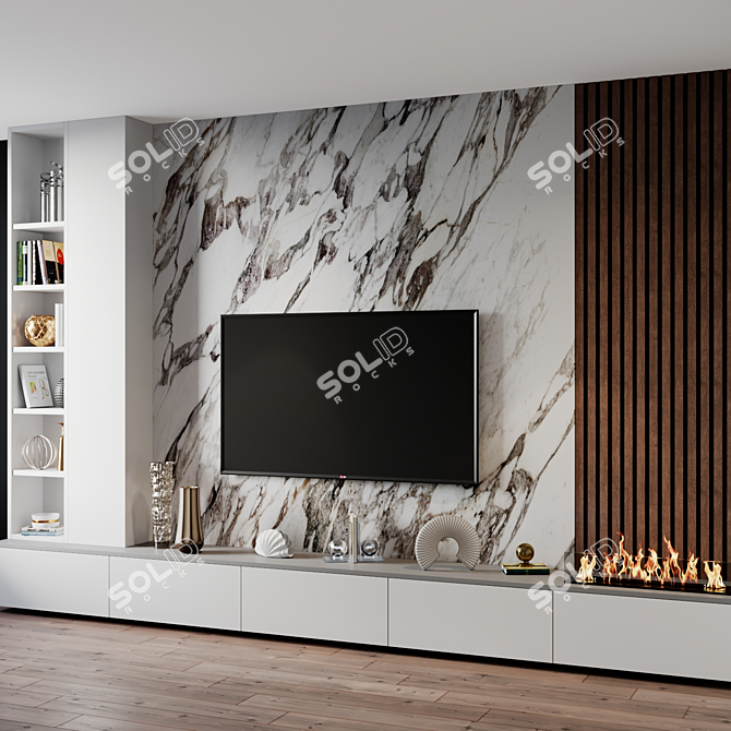 Modern TV Set with Microfaset GTR 3D model image 2