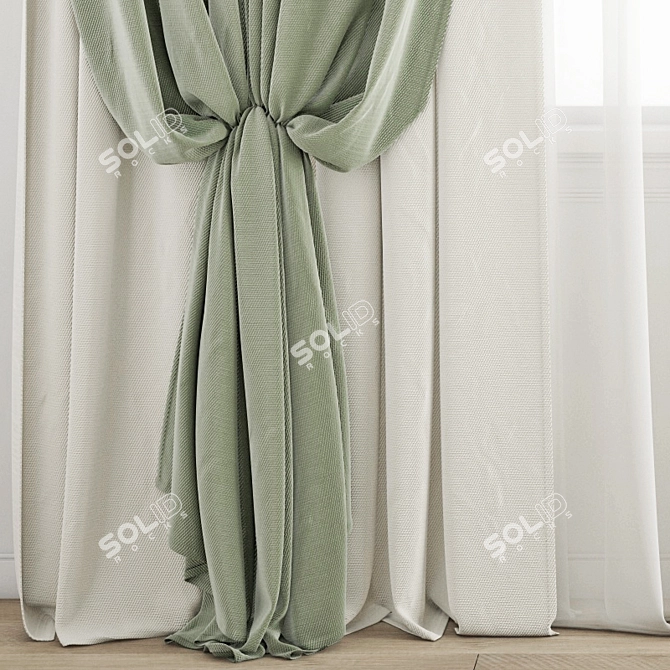 Polygonal Curtain Model: High Quality, Versatile Design 3D model image 2