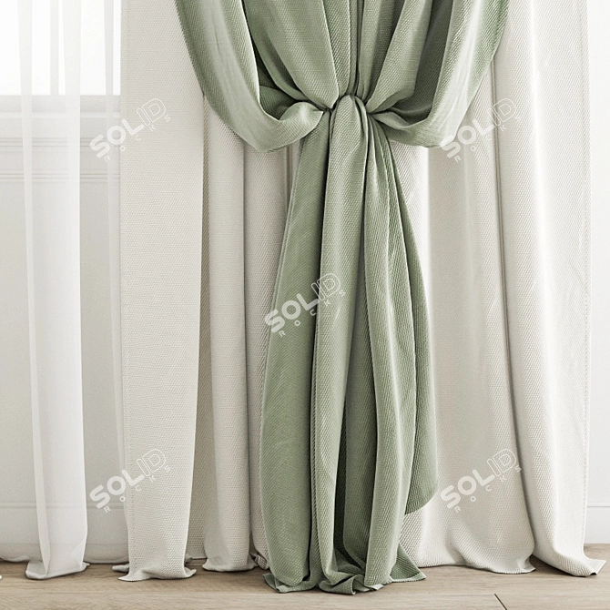 Polygonal Curtain Model: High Quality, Versatile Design 3D model image 3