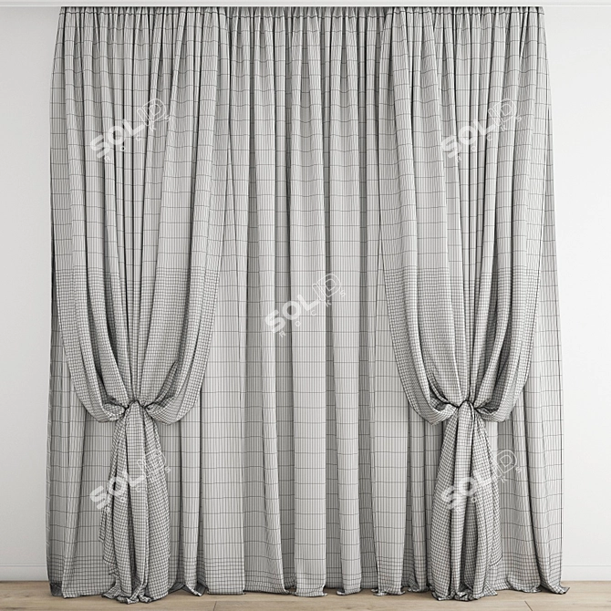 Polygonal Curtain Model: High Quality, Versatile Design 3D model image 5