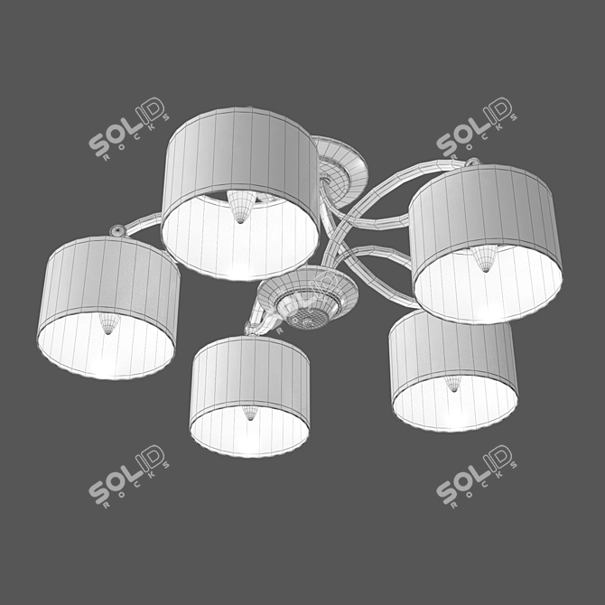 Smart Home Ceiling Chandelier: Eurosvet Fabiola 3D model image 2