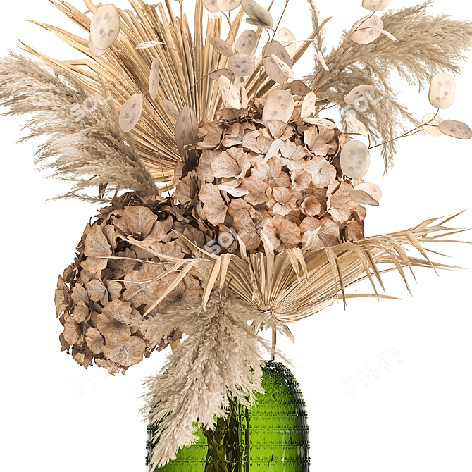 Elegant Harvest Bouquet 3D model image 6