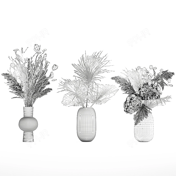 Elegant Harvest Bouquet 3D model image 7