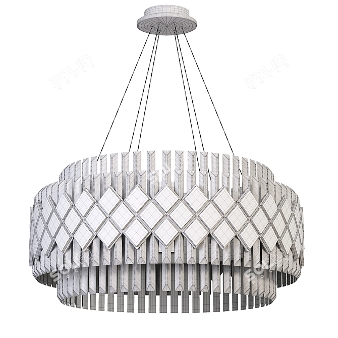 Elegant Crystal Chandelier 3D model image 3