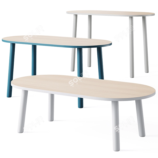 Rue Wood Kids Table: Sleek and Stylish Design 3D model image 1