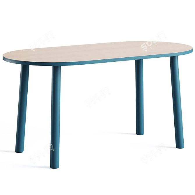 Rue Wood Kids Table: Sleek and Stylish Design 3D model image 3