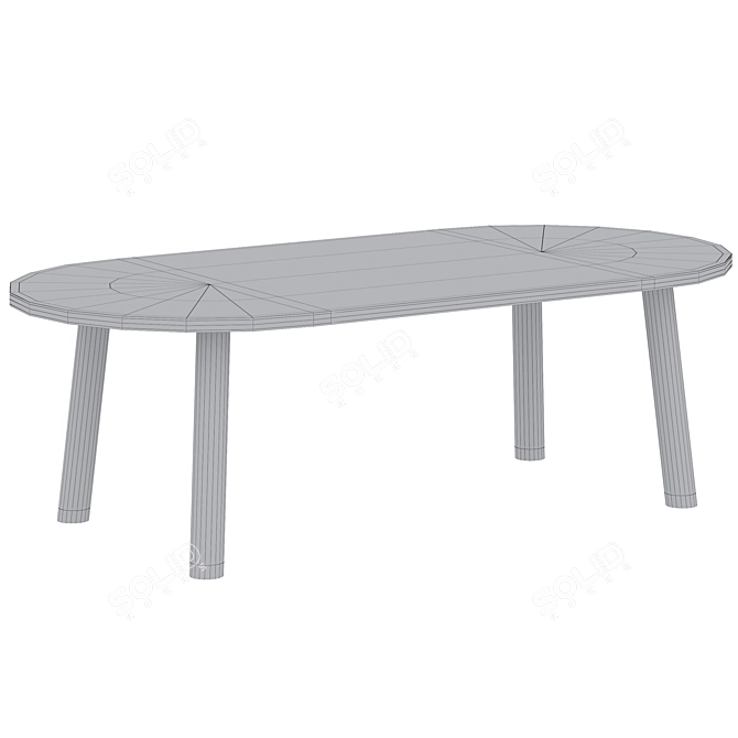 Rue Wood Kids Table: Sleek and Stylish Design 3D model image 5