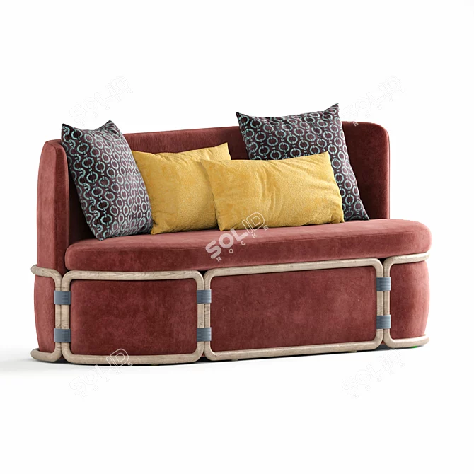 Ethimo Rotin 2 Seater Sofa 3D model image 1