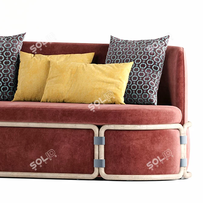 Ethimo Rotin 2 Seater Sofa 3D model image 3
