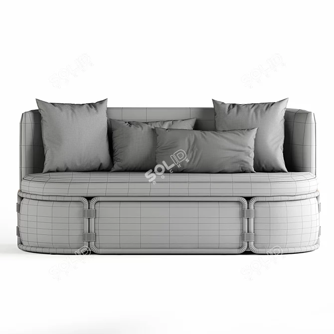 Ethimo Rotin 2 Seater Sofa 3D model image 5