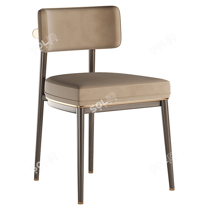 Frank 237 Upholstered Dining Chair 3D model image 1