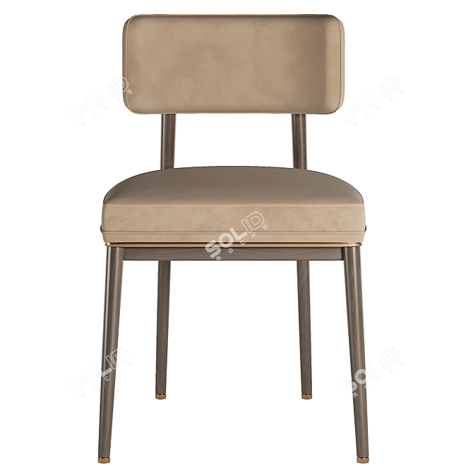 Frank 237 Upholstered Dining Chair 3D model image 2