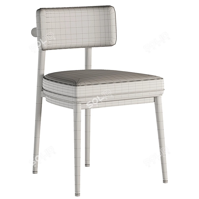 Frank 237 Upholstered Dining Chair 3D model image 4