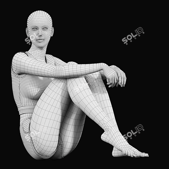 Title: Zen Pose: Ashlee Meditation Woman 3D model image 6