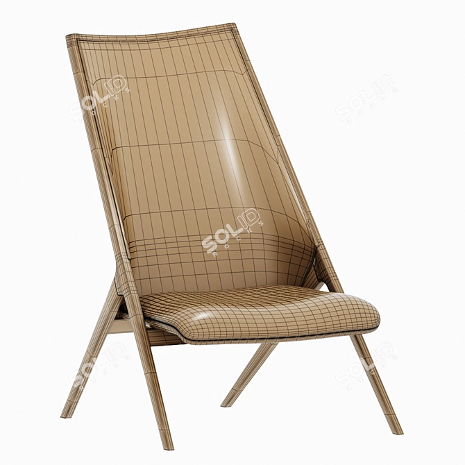 Tara Rattan Lounge Chair 3D model image 6