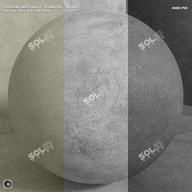 Seamless Concrete Plaster Set 3D model image 1