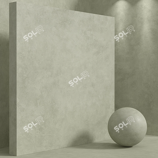 Seamless Concrete Plaster Set 3D model image 3