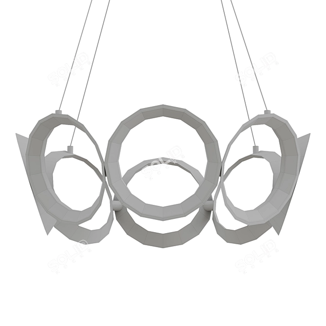 Elegant Oros LED Chandelier 3D model image 2
