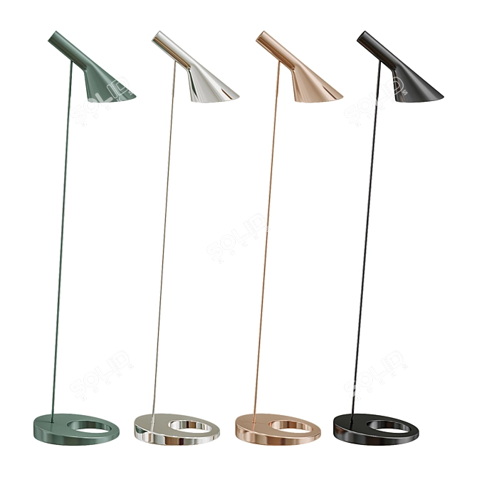 Modern AJ Floor Lamp: Sleek Design 3D model image 1