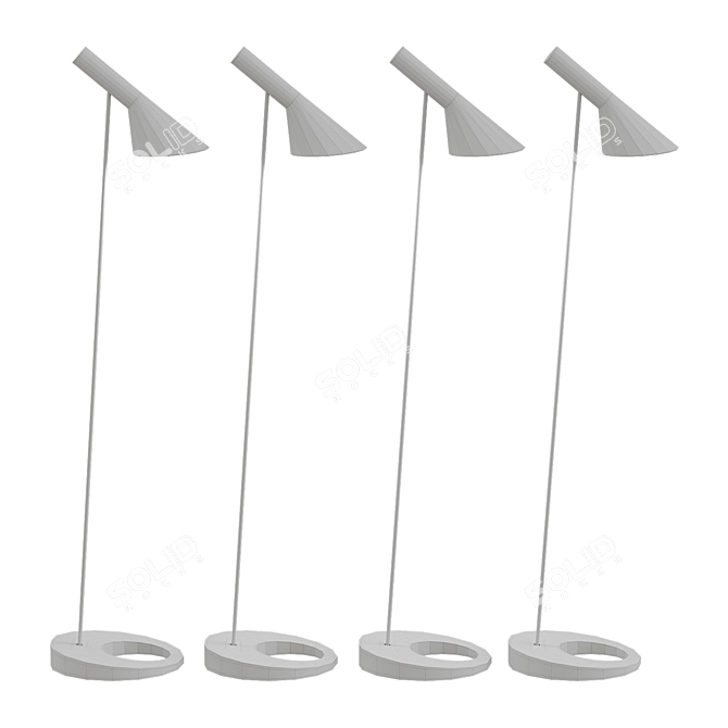 Modern AJ Floor Lamp: Sleek Design 3D model image 2