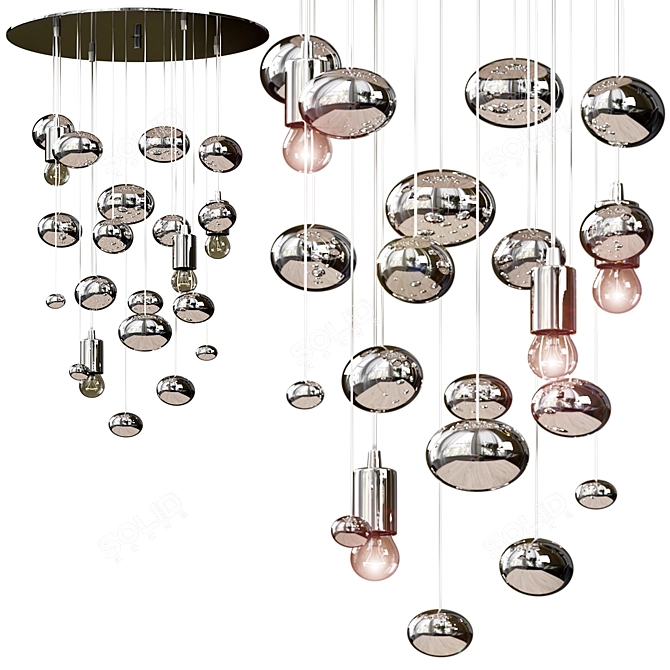 Elegant Salva Chandelier: Modern Lighting Design 3D model image 1