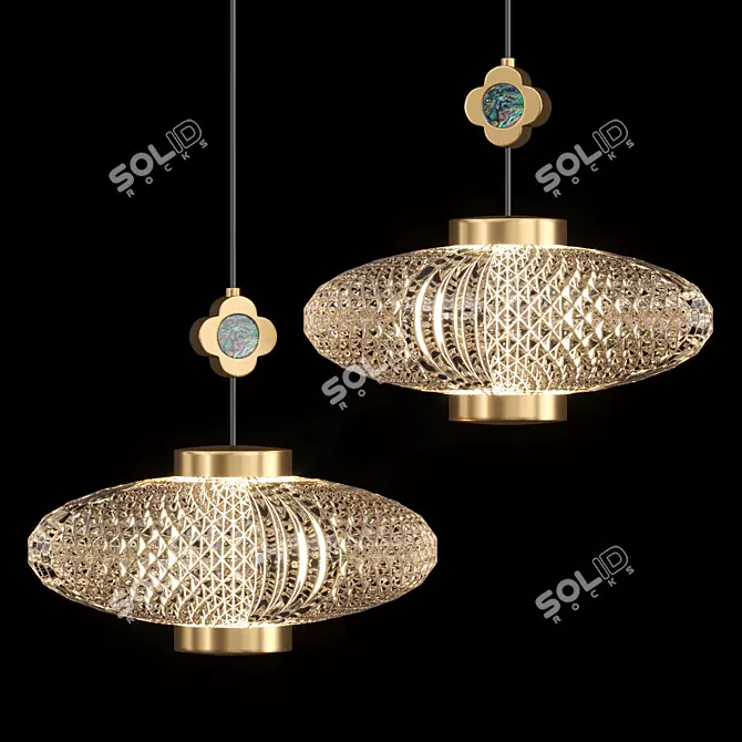 Elegant LED Pendant Light 3D model image 1