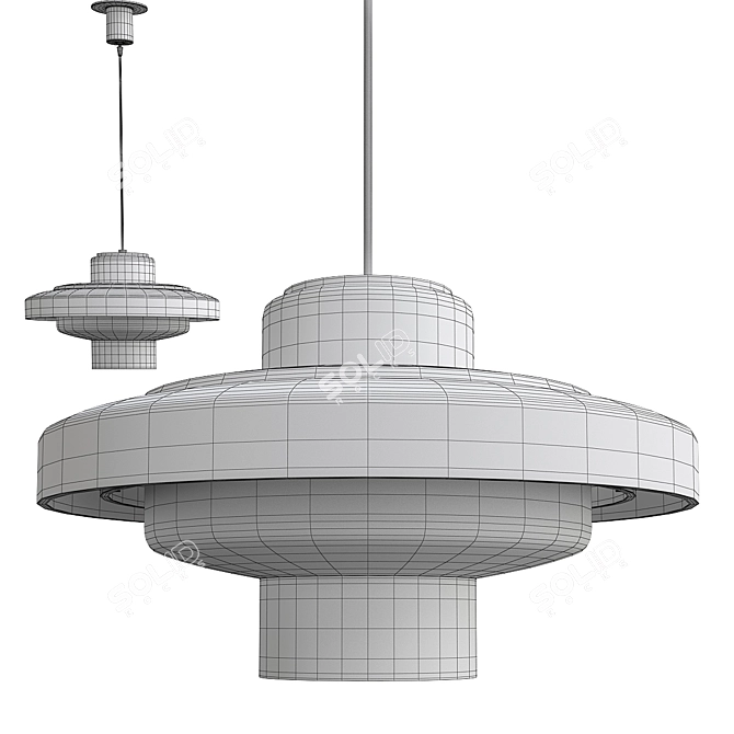 Modern Stilnovo Ceiling Pendant 3D model image 2