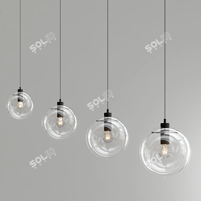 Spherical Hanging Lamp Collection 3D model image 2