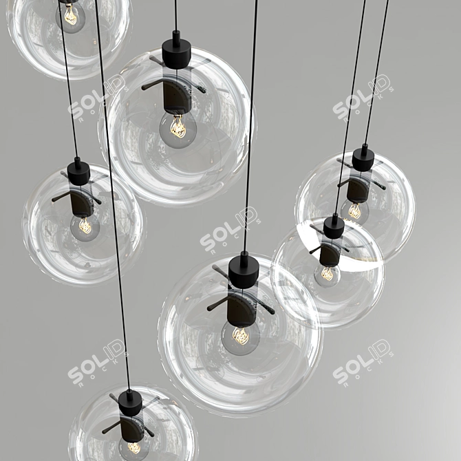 Spherical Hanging Lamp Collection 3D model image 3