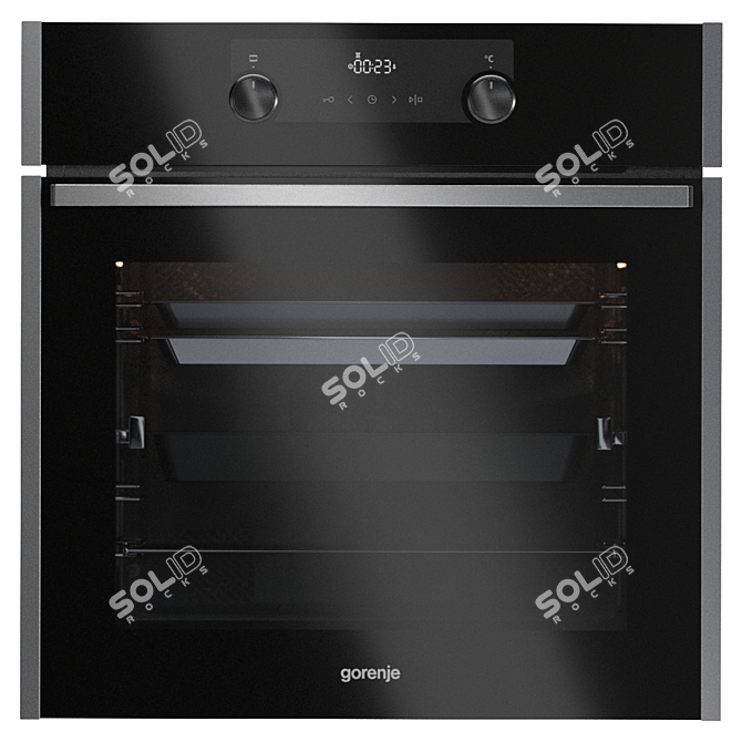 Gorenje Kitchen Appliance Set: Microwave, Oven, Hood, Cooktop 3D model image 3