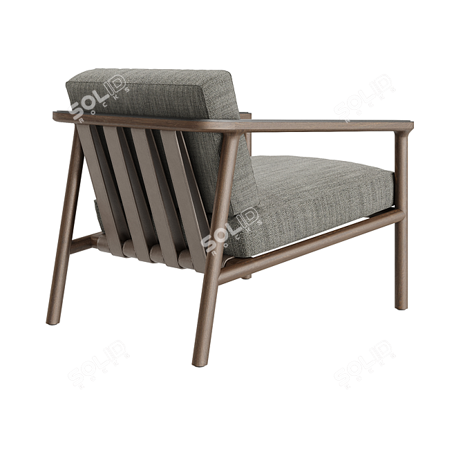 Gillis Wooden Armchair 3D model image 2