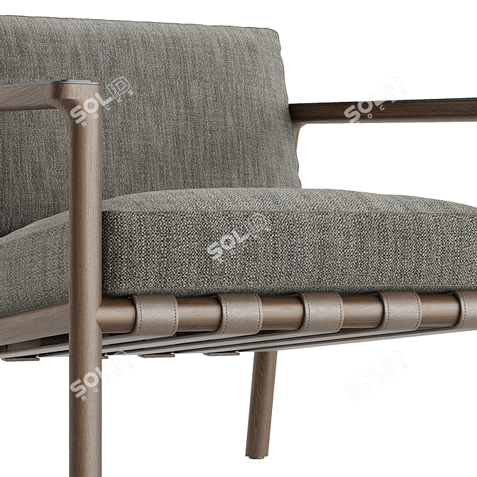 Gillis Wooden Armchair 3D model image 4