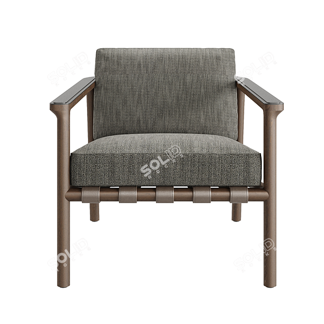 Gillis Wooden Armchair 3D model image 5