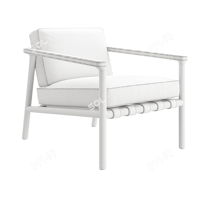 Gillis Wooden Armchair 3D model image 6