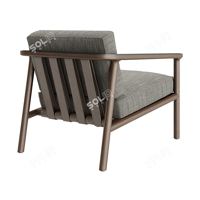 Gillis Wooden Armchair 3D model image 9