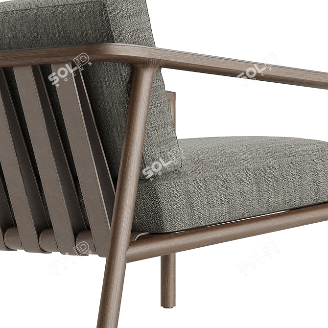 Gillis Wooden Armchair 3D model image 12